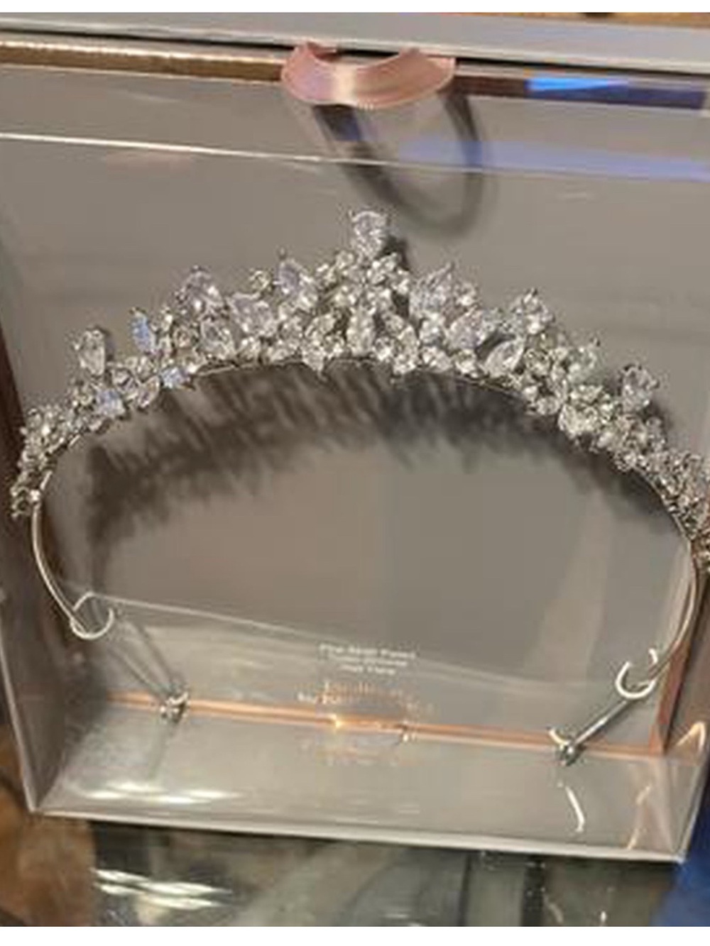Crystal Bridal Tiara Headband - Silver Rhinestone Accent